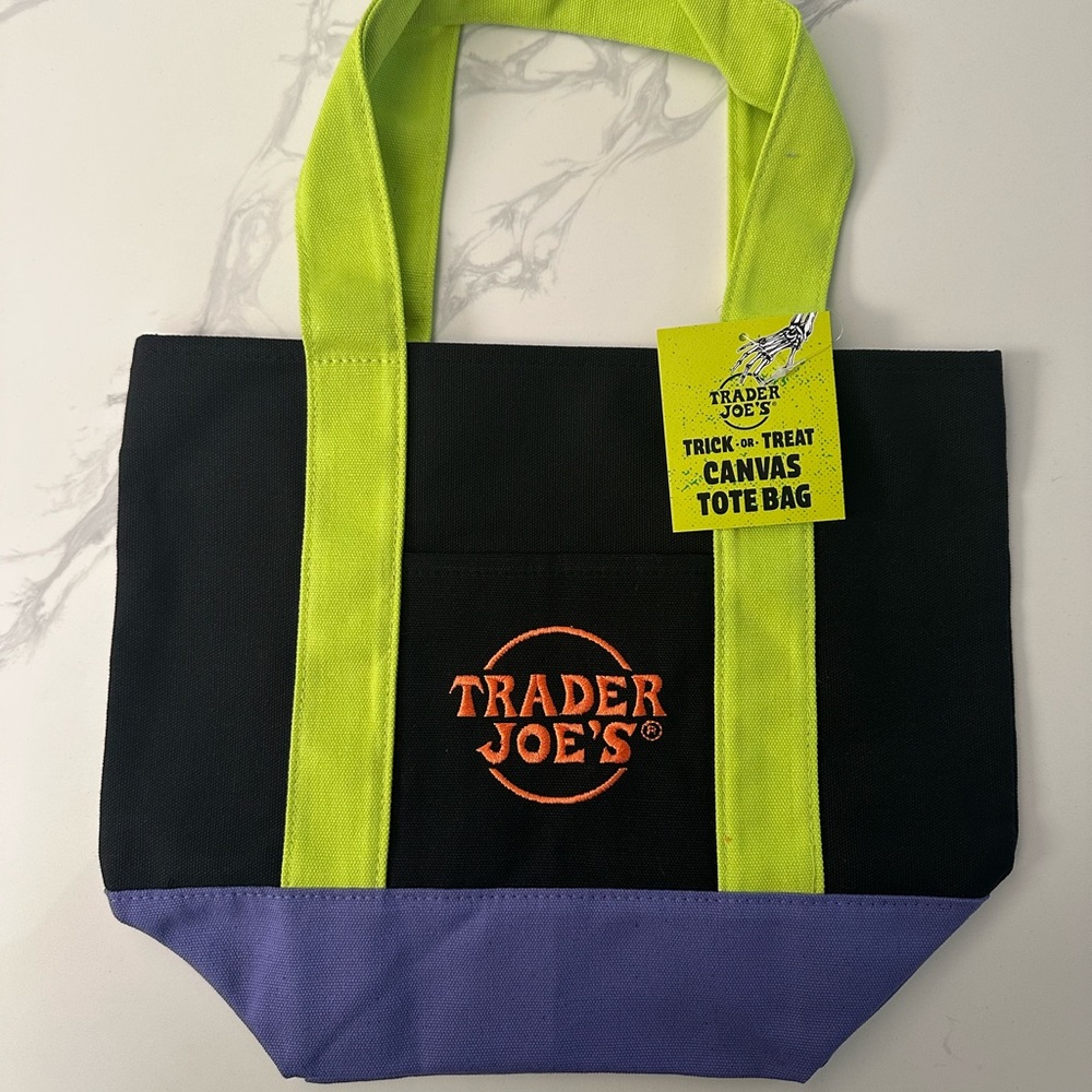 Black and Purple Halloween Canvas Tote Bag